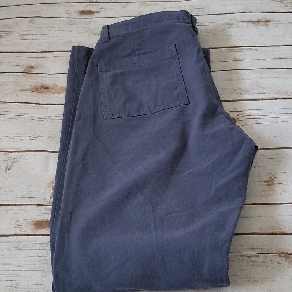 Goodthreads ash blue stretch canvas Slim fit Flat front pants with 35" inseam - Picture 8 of 13
